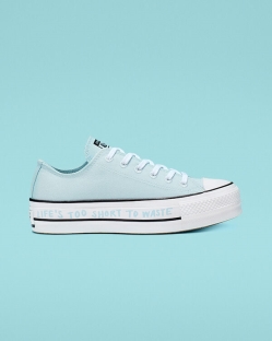 Converse Renew Canvas Chuck Taylor All Star Női Platform Fekete/Fehér/Kék | NCWBKXE-HU